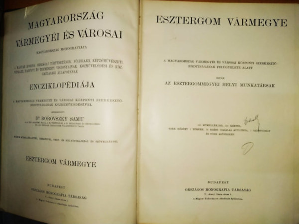 Dr. Borovszky Samu  (szerk.) - Magyarorsz�g v�rmegy�i �s v�rosai: Esztergom v�rmegye