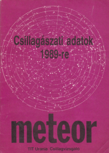 Meteor - Csillagászati adatok 1989-re