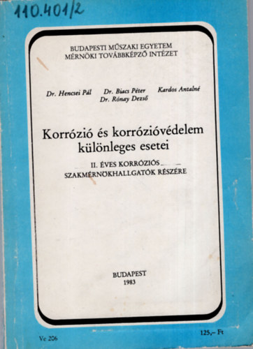 Korrzi s korrzivdelem klnleges esetei (Kzirat)