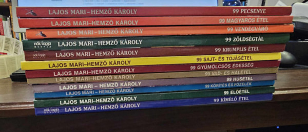 12db-os gasztro knyvcsomag: 99 pecsenye 33 sznes telfotval, 99 magyaros tel 33 sznes telfotval, 99 vendgvr tel - 33 sznes telfotval,99 zldsgtl 33 sznes telfotval, 99 krumplis tel 33 sznes telfotval,