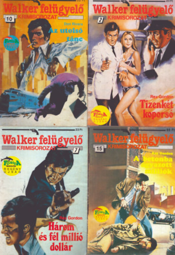 Több szerző - 6 db a Walker felügyelő krimisorozatból: 2., 7., 8., 9., 10. 15. számok