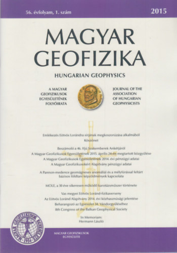 Magyar geofizika 2015/1-4. Teljes vfolyam