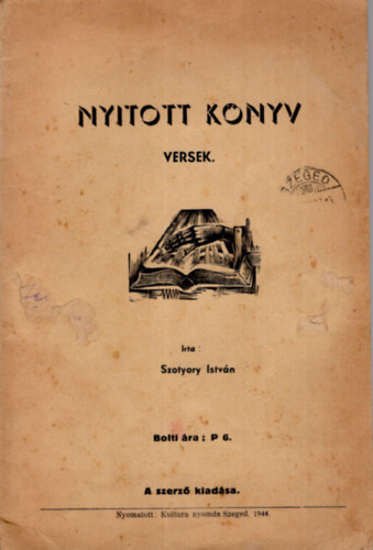 Szotyory Istv�n - Nyitott k�nyv - versek