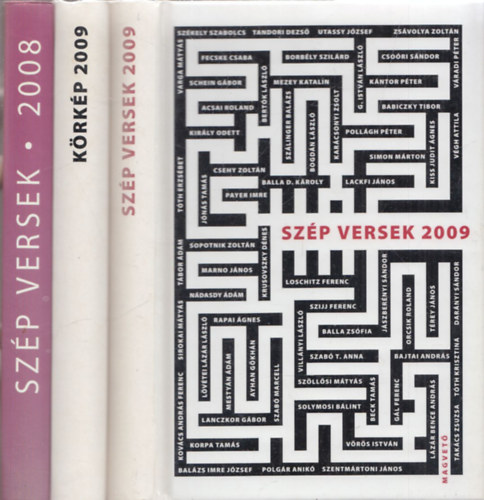 3 db vers antol�gia: Sz�p versek 2009 + K�rk�p 2009 + Sz�p versek 2008