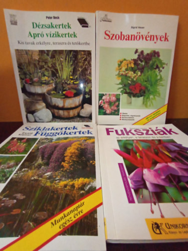 Sigrid Heuer, Ewald Kleiner, Reinhard Heinke Peter Beck - 4 kötet a Falu-Kertész sorozatból: Dézsakertek, apró vízikertek - Szobanövények - Sziklakertek, függőkertek - Fuksziák az erkélyen, a teraszon és a kertben
