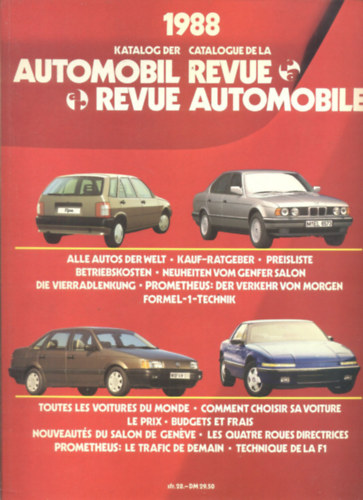 Katalog der Automobile Revue - Catalogue de la Revue Automobile 1988