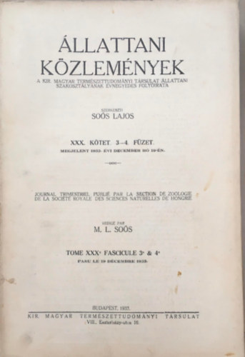 llattani Kzlemnyek XXX. ktet. 3-4. fzet