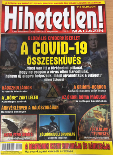 Hihetetlen! magazin XXIII. évfolyam 9. (263.) szám 2023. szeptember