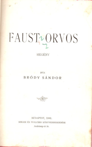 Br�dy S�ndor - Faust orvos