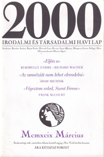 Bojtr Endre - 2000 Irodalmi s Trsadalmi Havi Lap - 1999. Mrcius
