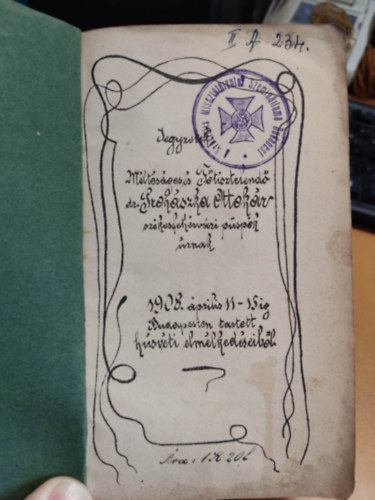 Jegyzetek méltóságos és Főtisztelendő dr. Prohászka Ottokár székesfehérvári püspök úrnak