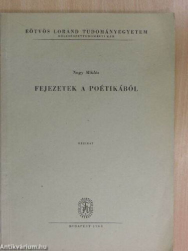 Nagy Mikl�s - Fejezetek a po�tik�b�l