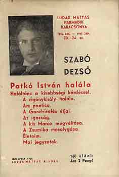 Szab� Dezs� - Patk� Istv�n hal�la