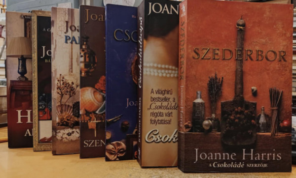 Joanne Harris - 7 db Joanne Harris: Aludj kislány + Bársony és keserű mandula + Partvidékiek + Szent bolondok + Csokoládé + Csokoládécipő + Szederbor