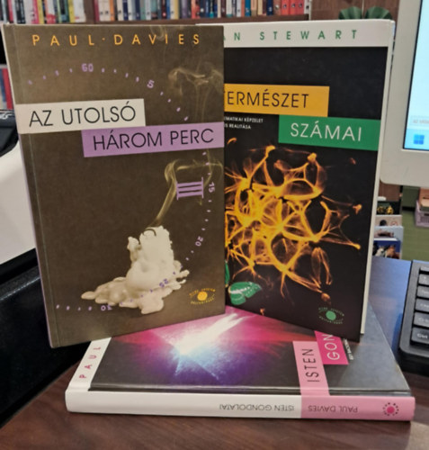 Paul Davies Ian Stewart - 3 kötet a Világ-Egyetem sorozatból, KÖNYVMENTŐ AJÁNLAt: A természet számai+Az utolsó három perc+Isten gondolatai