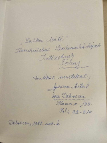 Gyuricza Antal - Az endrődi Gyuricza család-A leszármazásra vonatkozó forrásfeltárás - dedikált
