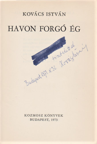 Kovcs Istvn - Havon forg g (Dediklt)