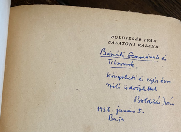 Boldizsár Iván - Balatoni kaland (elbeszélések)