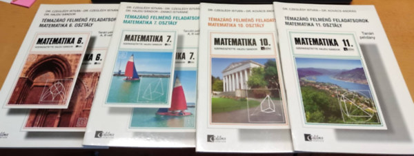 Dr. Czeglédy István-Dr. Czeglédy Itvánné-Dr. Hajdu - 4 db Témazáró felmérő feladatsorok Matematika: 6., 7., 10., 11.