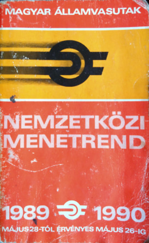 Magyar Államvasutak nemzetközi menetrend 1989. május 28. - 1990. május 26.