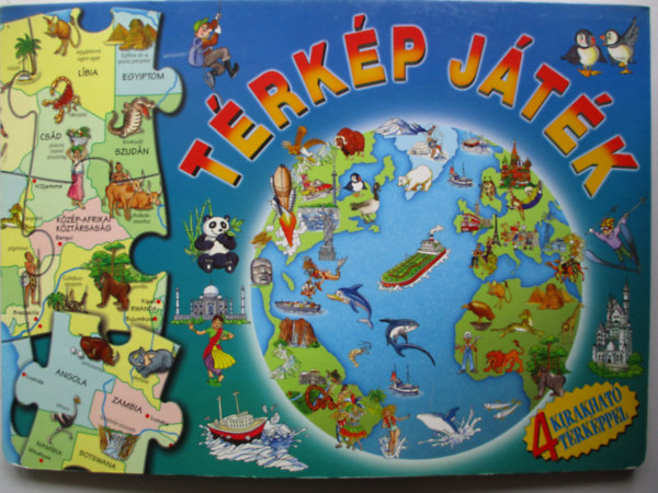 Térkép játék (4 kirakható térképpel)