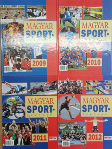 Ládonyi László (főszerk.) - 4 db Magyar Sportévkönyv: 2009-2012